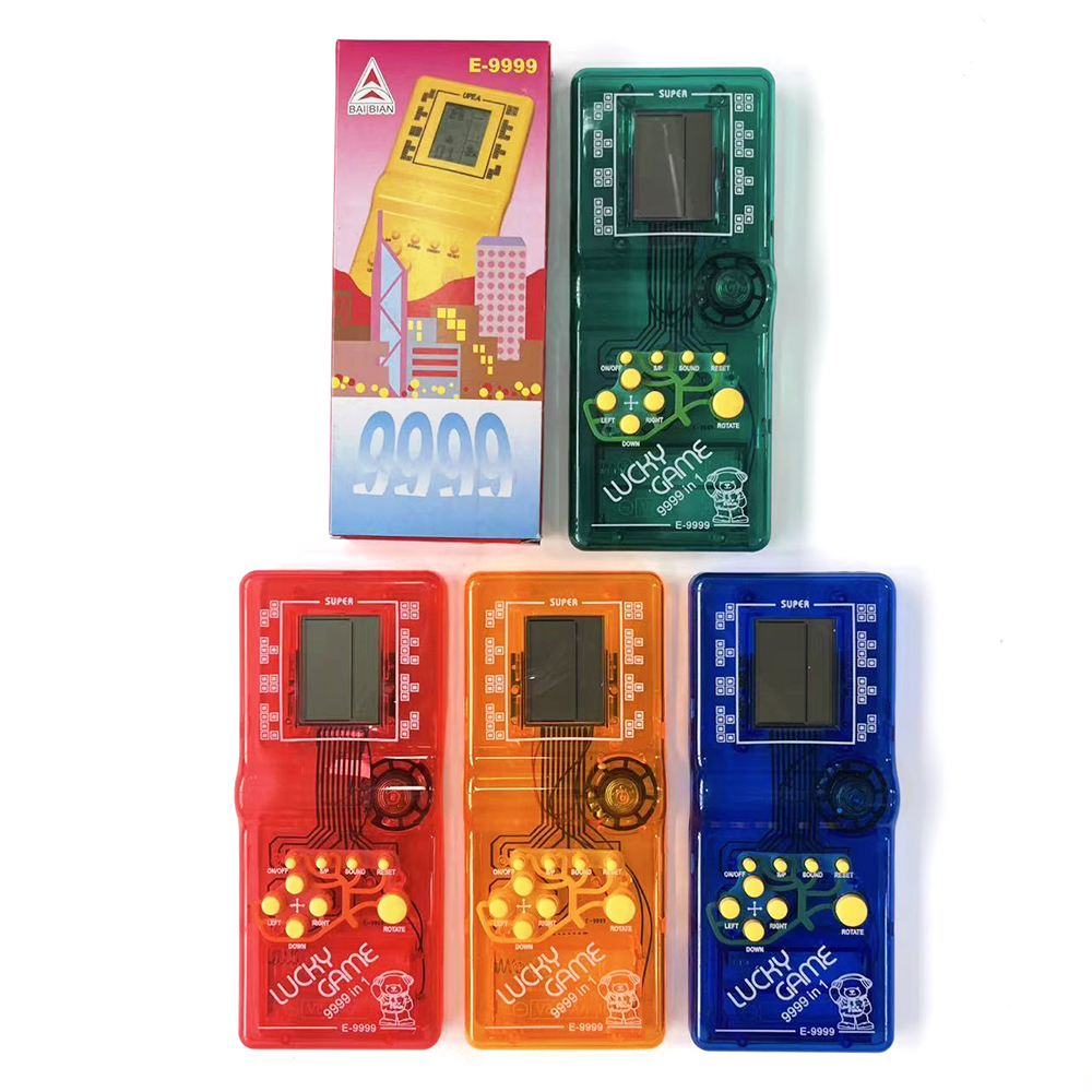 E9999-T Tetris game console, puzzle game console, 23 games in one portable handheld, childhood large screen, classic, nostalgic and retro Application Scenario