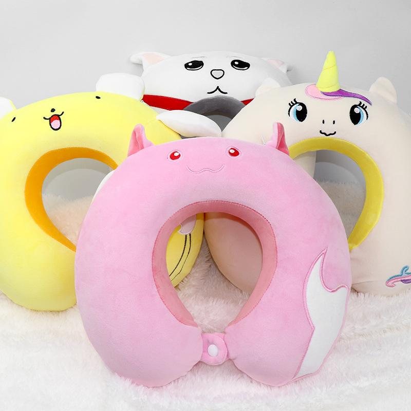 New cartoon animal U-shaped pillow, unicorn memory foam neck pillow, office lunch break, travel U-shaped pillow, comfortable pillow Specification image