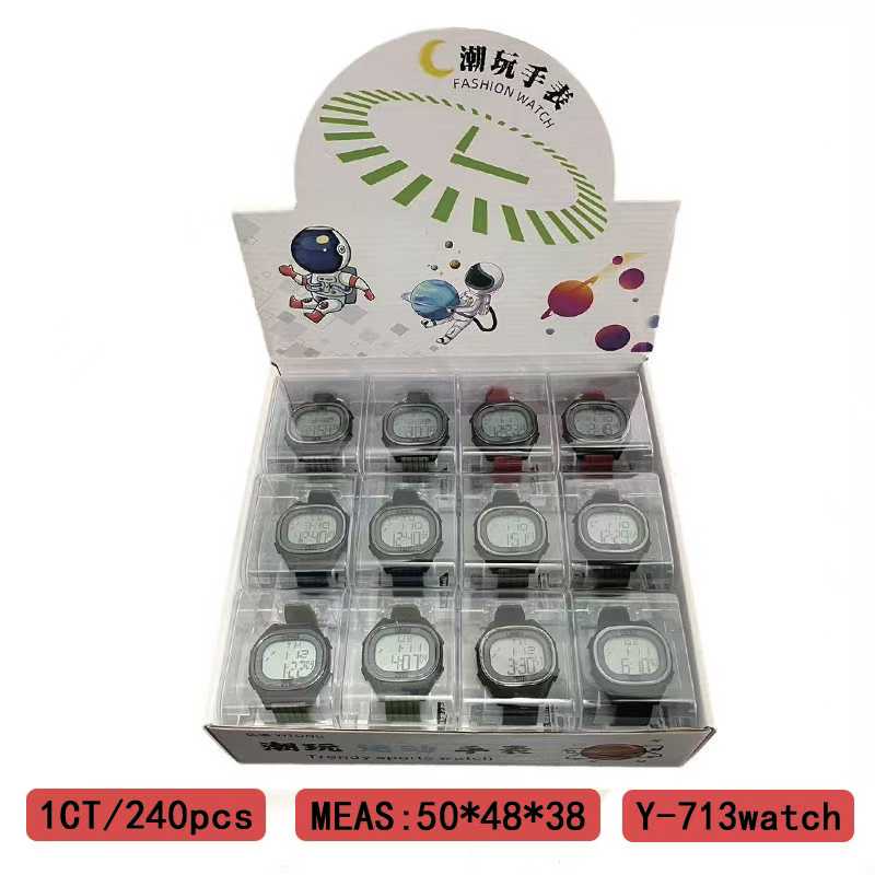 Y-713watch electronic watch with multi-functional display, fashionable watch ring style, suitable for both men and women in sports and casual wear Item Picture
