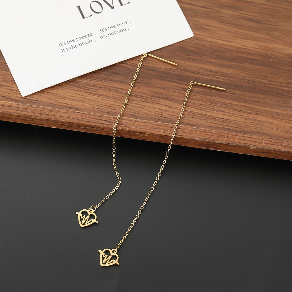 Stainless steel ear thread cross-border export earrings, exquisite ladies' ear thread detail image 2