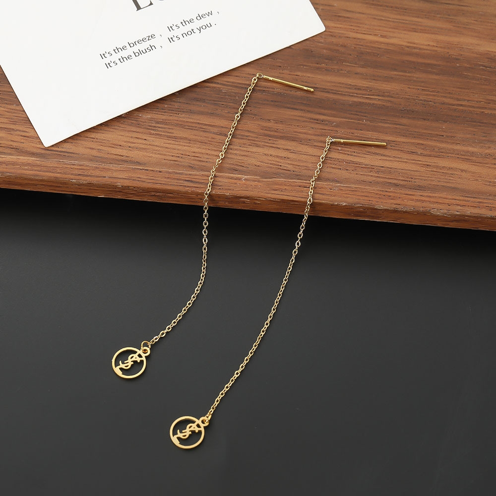 Stainless steel ear thread cross-border export earrings, exquisite ladies' ear thread Specification image