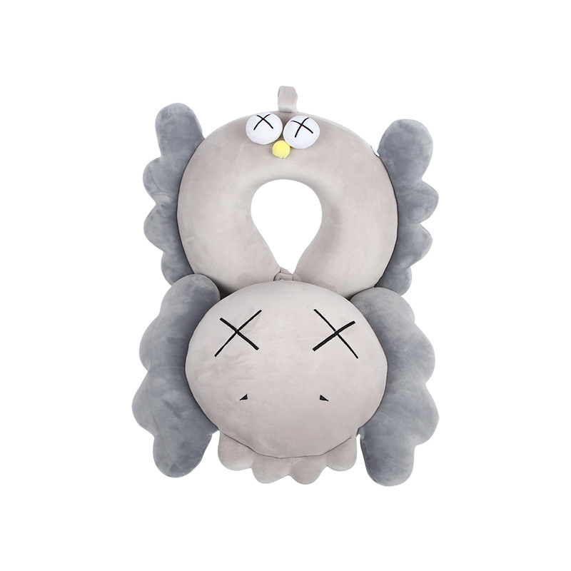 Amazon Cross-border Memory foam U-shaped pillow, Sesame Street foam particle throw pillow, travel pillowcase set, U-shaped pillow, neck guard pillow Item Picture