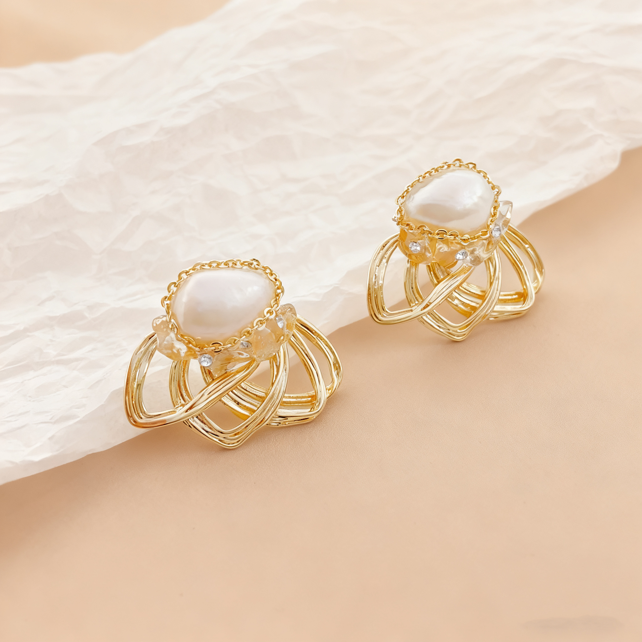 饰品/耳饰/耳钉/耳棒/珍珠耳钉产品图