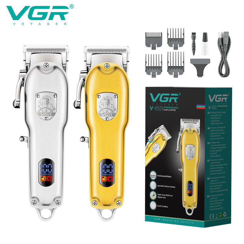 V-652 Oil-head electric clipper, high-power electric hair clipper, metal body electric clipper, specially designed for hair salons