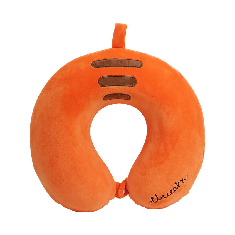 Cartoon cute U-shaped pillow, student travel lunch break neck support pillow, office memory foam embroidery U-shaped pillow, comfortable and portable Item Picture