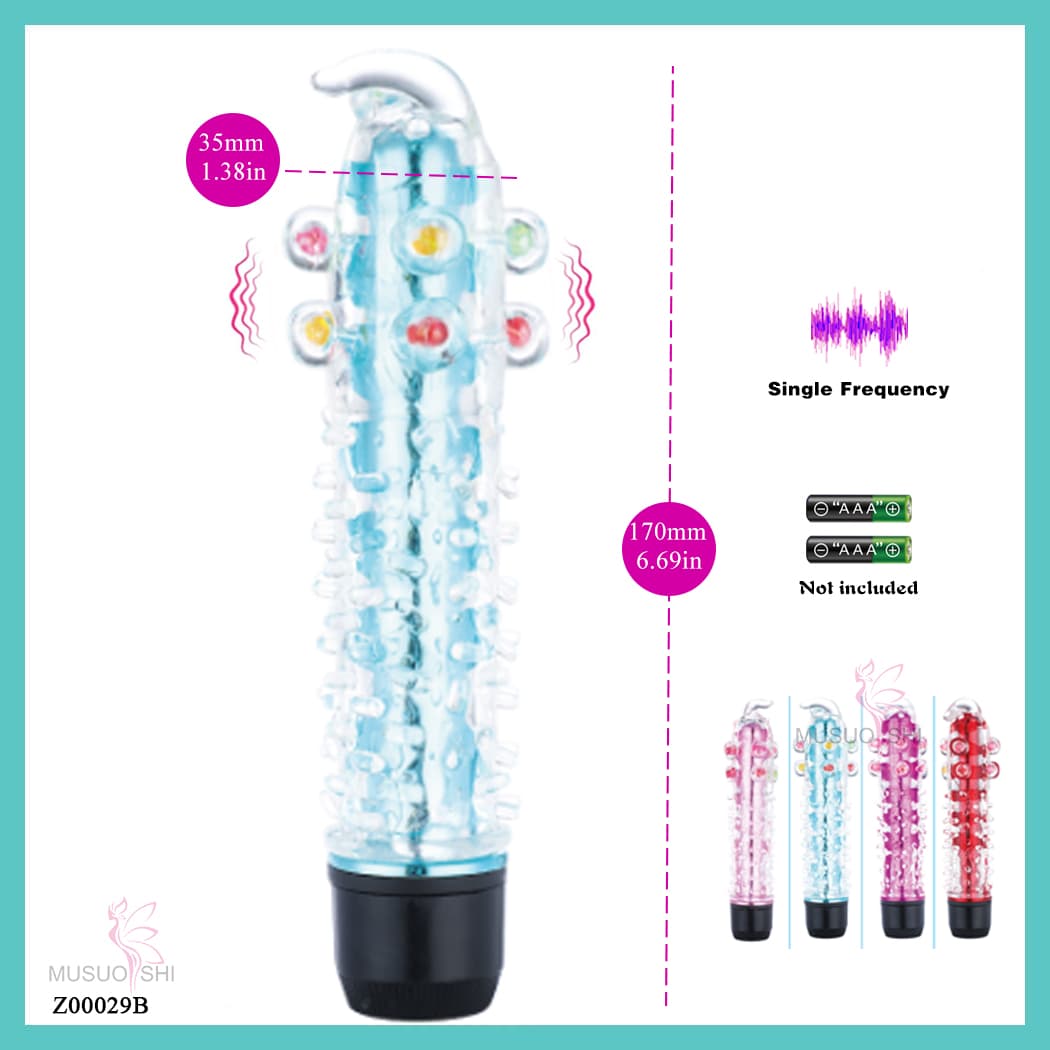 Z00029B  Sex Toys G Spot Vagina Vibrator Clitoris Stimulator Breast Massage Couples Massage Wand Vibrator for WomenVibrating Massager with LED Lights - 6.69in, Multi-Color Options full figure