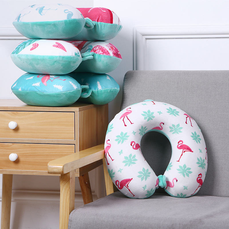 Customized printed U-shaped pillow, memory foam neck protection pillow, multiple cartoon-shaped silk-screen and hot stamping comfortable sleep pillows details Picture