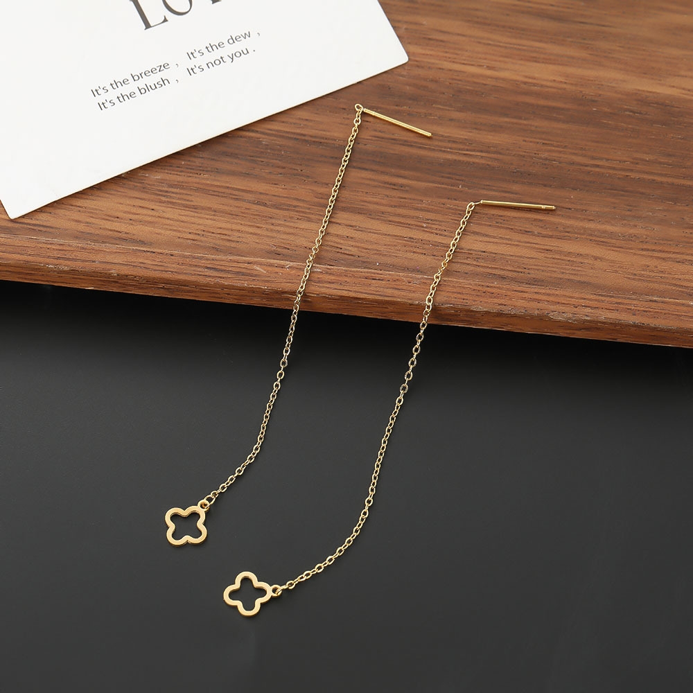 Stainless steel ear thread cross-border export earrings, exquisite ladies' ear thread detail image 7