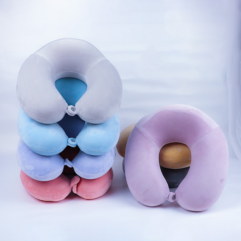 Wholesale of high-quality memory foam U-shaped pillows, portable travel cervical vertebrae protection, aircraft, vehicle, office slow-rebound neck pillows Specification image