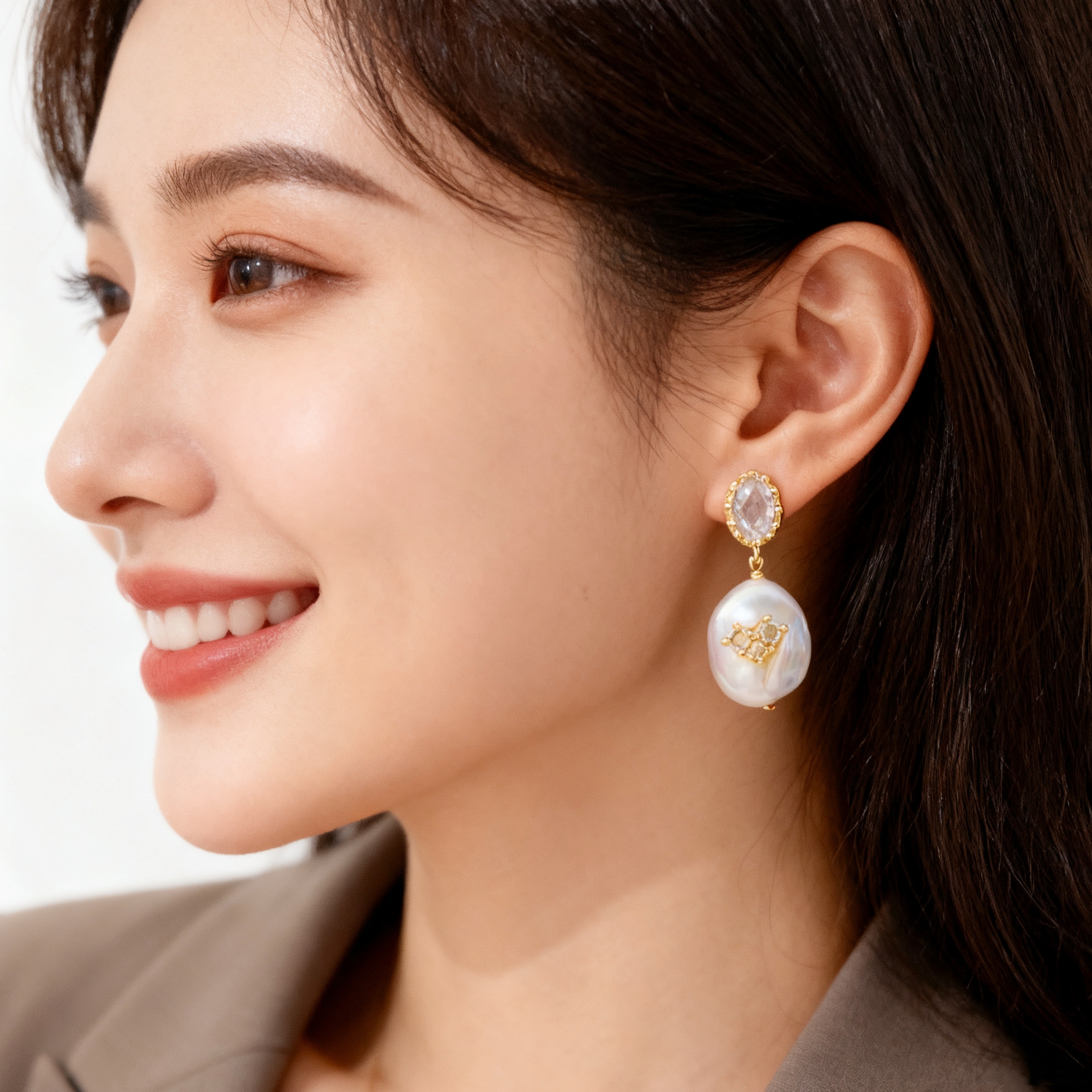 饰品/耳饰/耳钉/耳棒/珍珠耳钉产品图