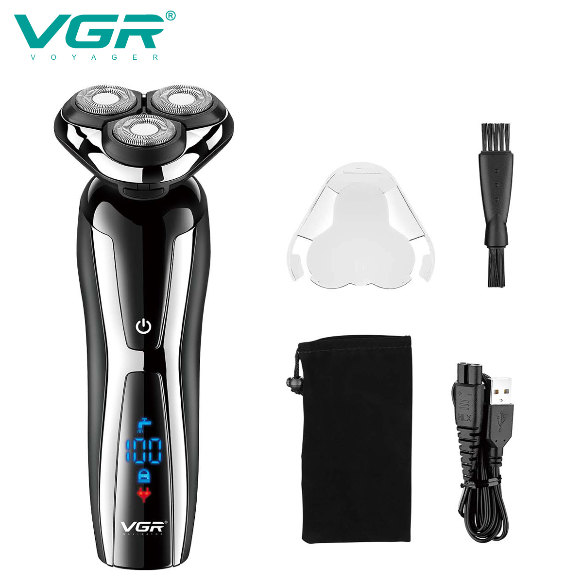 V390 Curved razor, dual-purpose charger and plug, USB charging, travel portable electric men's razor, cross-border V G R