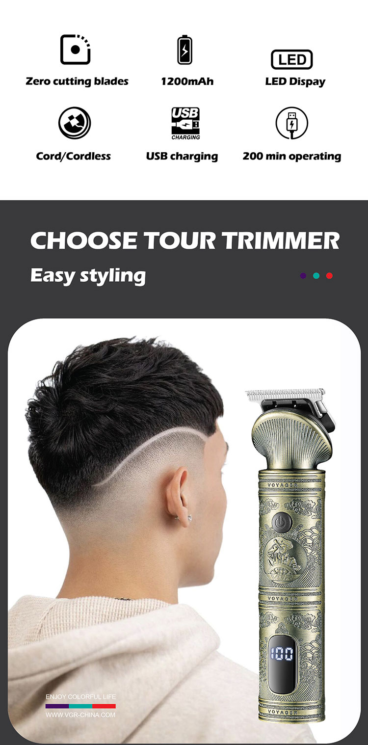 VGR962 Cross-border new product Hair clipper, professional retro oil hair clipper, professional electric hair clipper pic 2