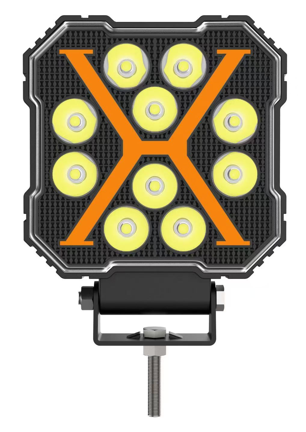 汽车led工作灯4寸方形 带日行灯装LED工作灯越野车射灯前照大灯