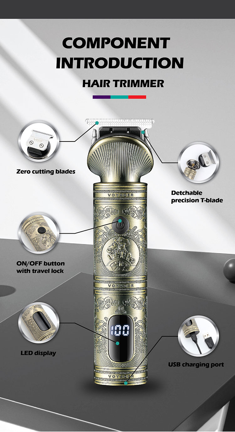 VGR962 Cross-border new product Hair clipper, professional retro oil hair clipper, professional electric hair clipper pic 3