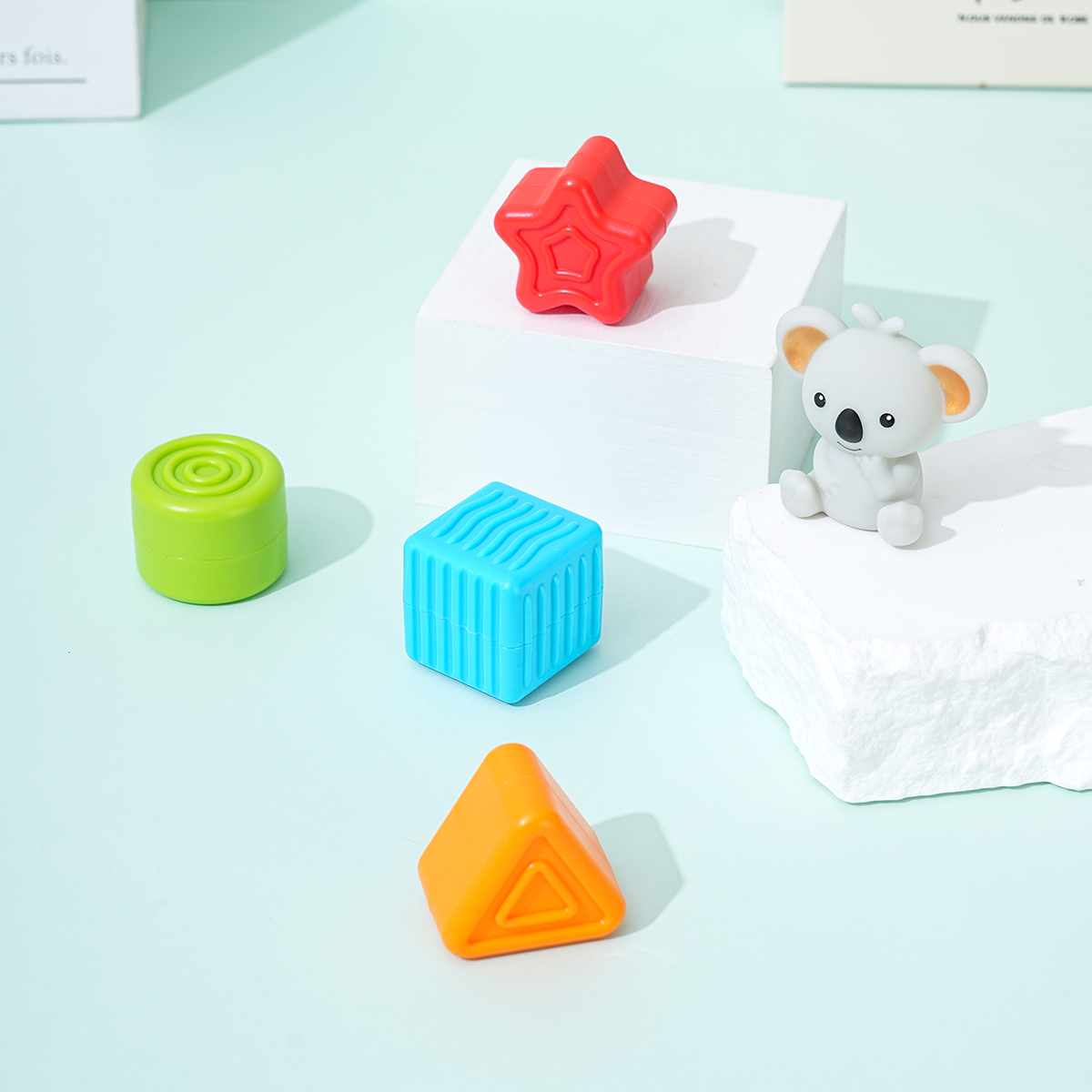 Colorful soft rubber building block toys and deformable building block sets are suitable for children's assembly and educational toys Item Picture