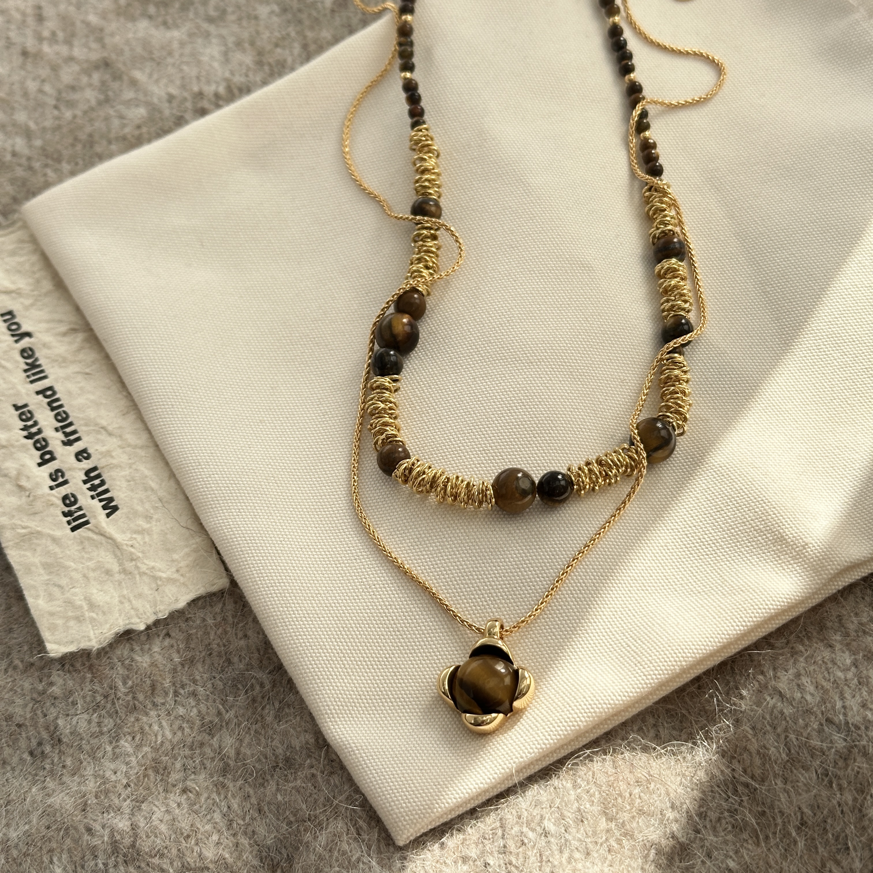 项链/珍珠项链/挂绳/首饰女短款优雅/经典项链产品图