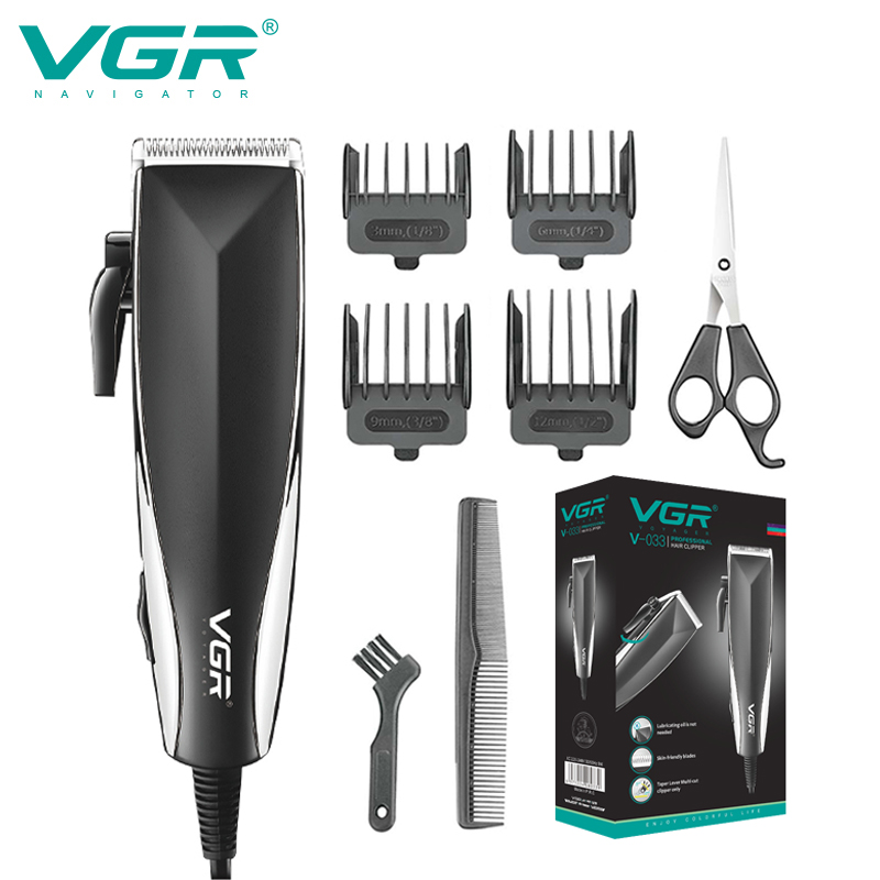 V-033 Hair clipper, high-power wire-equipped hair clipper, oil head electric clipper, salon electric clipper, direct insertion clipper