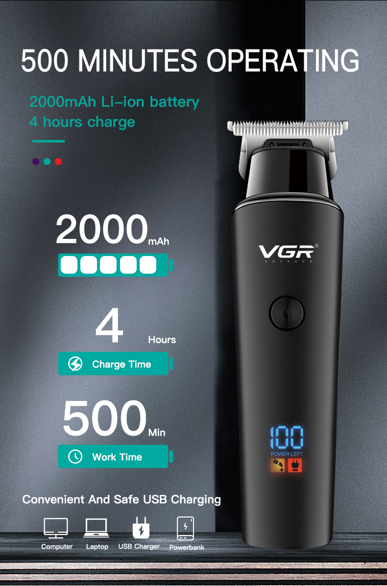 VGR937 Cross-border new high-endurance electric clipper, specially designed for hair salons, oil hair shaver, engraving hair clipper, electric clipper pic 6