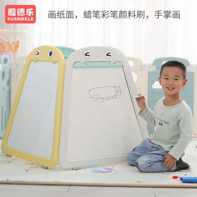Children's drawing board, home indoor easel, kindergarten early education center, toy, baby drawing room, black and white drawing board, black and white board, magnetic writing board, magnet Application Scenario