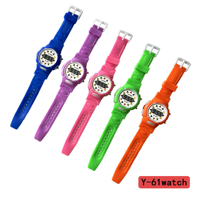Fashionable electronic YITONG watch display multi-functional Y-61 watch, sporty and casual, trendy for men and women, colorful, lightweight and comfortable, children's, ultra-long battery life, student-specific, lightweight and comfortable, with a variety of colors, fashionable watch Specification image