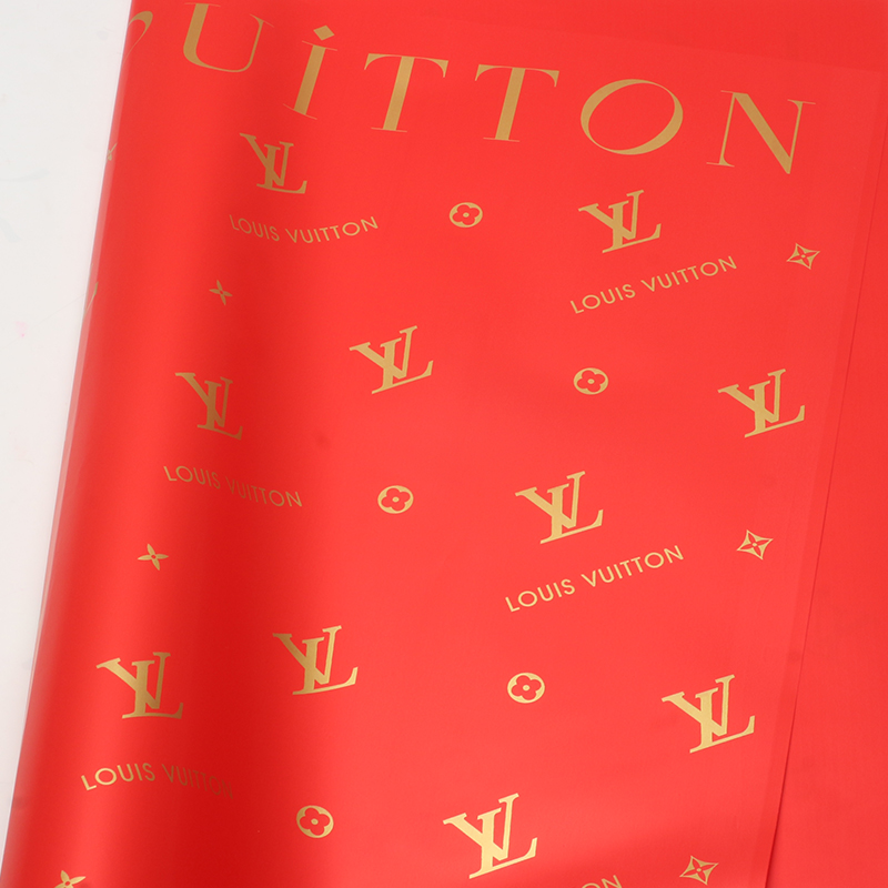 Xihua Nong Big Brand Paper - New LV Flower Wrapping Paper, High-end light Luxury Paper, diy Handmade Gift Bouquet wrapping Paper, Waterproof Flower shop floral art Specification image