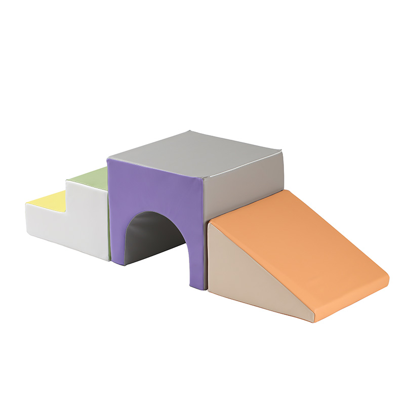 Children's sensory integration climbing and sliding combination training equipment, indoor corner climbing soft combination slide, early education center toys, physical training Item Picture