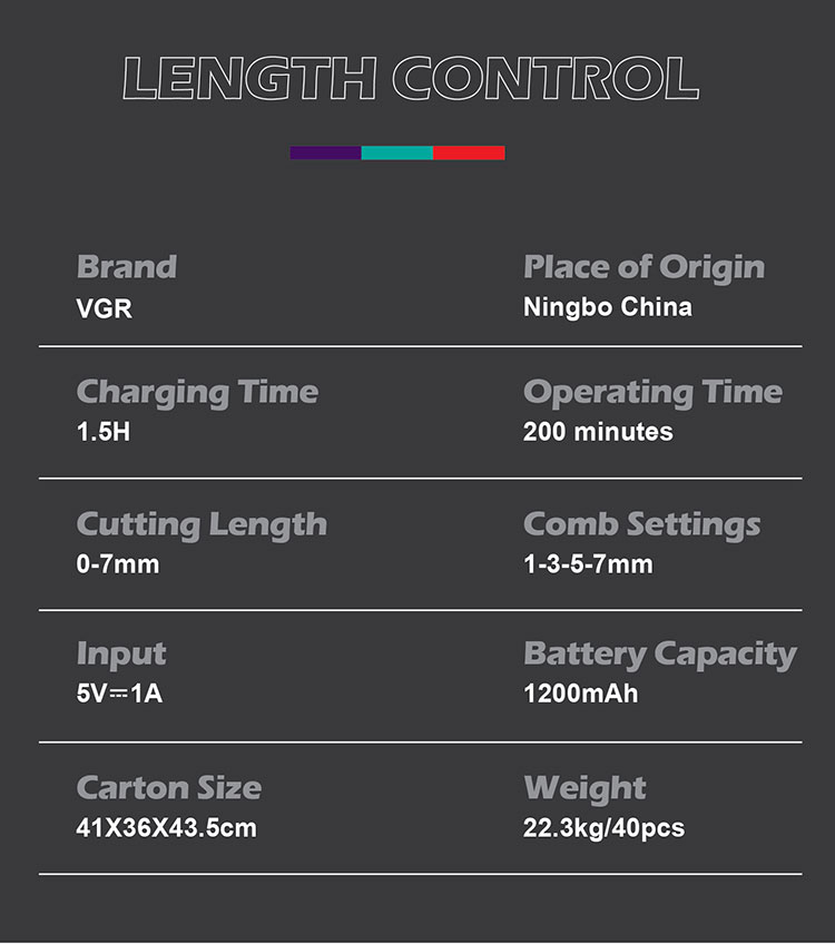 VGR962 Cross-border new product Hair clipper, professional retro oil hair clipper, professional electric hair clipper pic 9