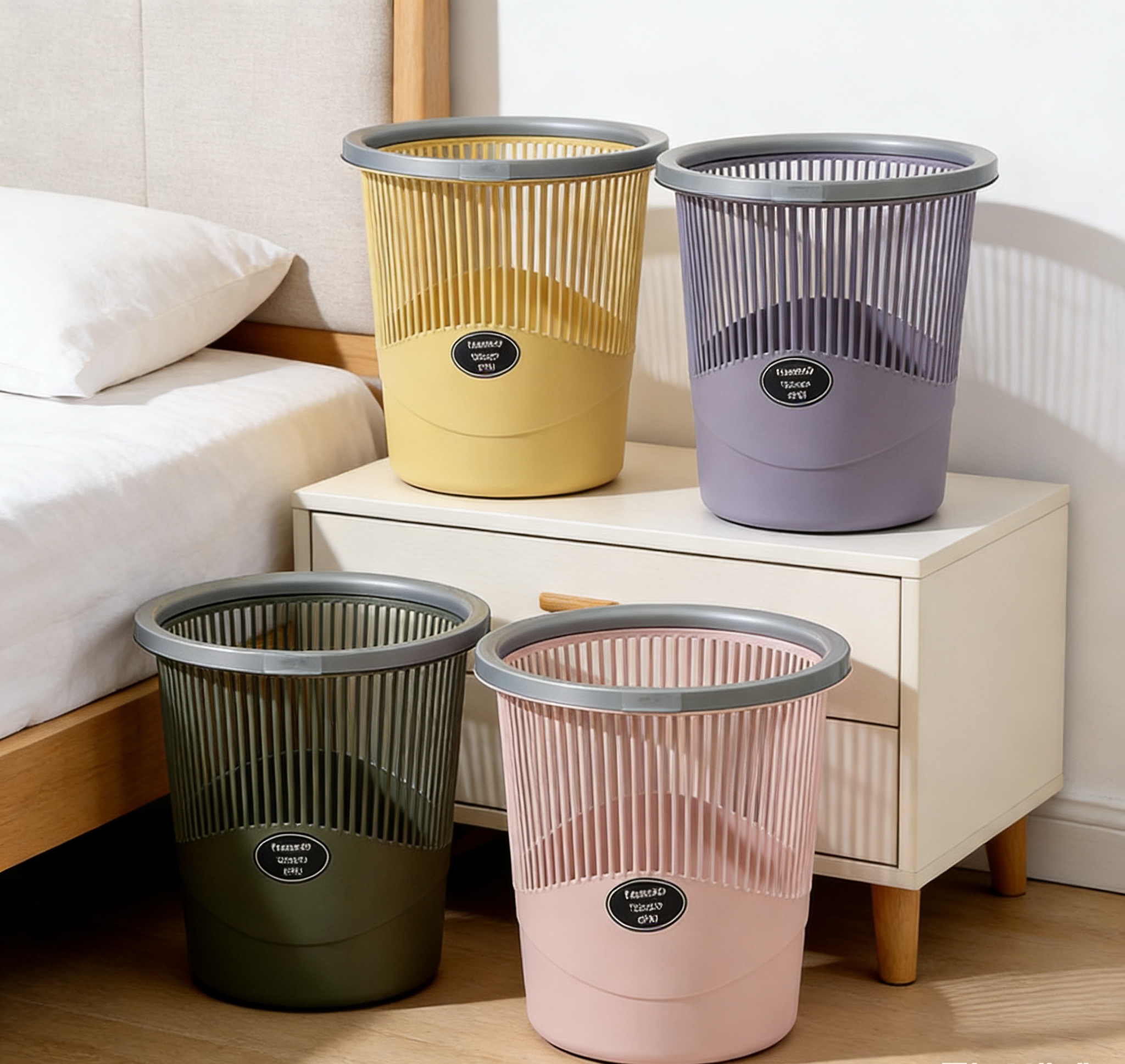 垃圾桶/笑脸垃圾桶/不弯腰垃圾桶/家用垃圾桶/不锈钢垃圾桶带盖白底实物图