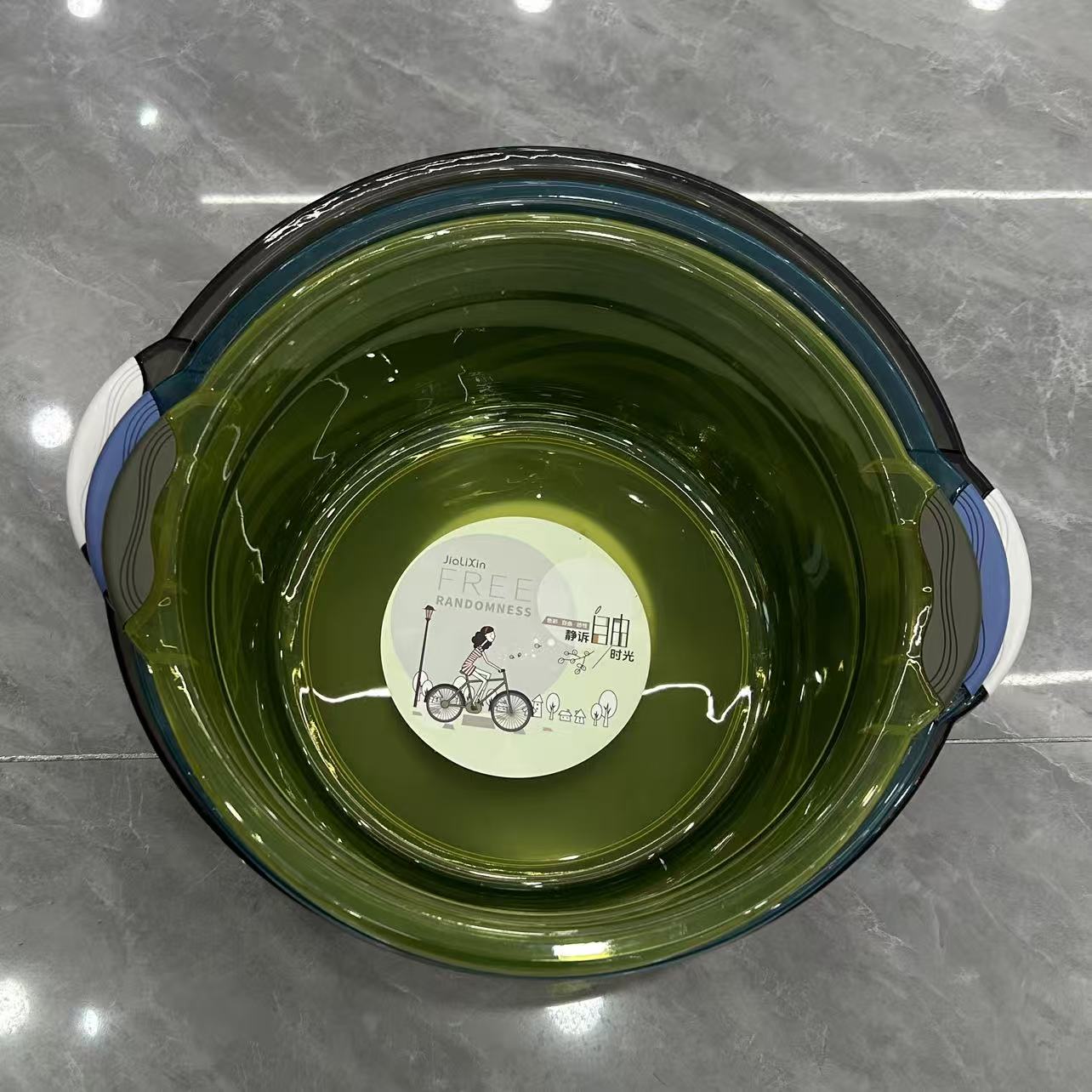 Deepened transparent basins, household washbasins for washing faces and vegetables, large and small sizes, female student dormitory laundry and foot washing basins, plastic basins, washbasins, foot basins, transparent ear-listening basins, sturdy and durable basins, wholesale Specification image