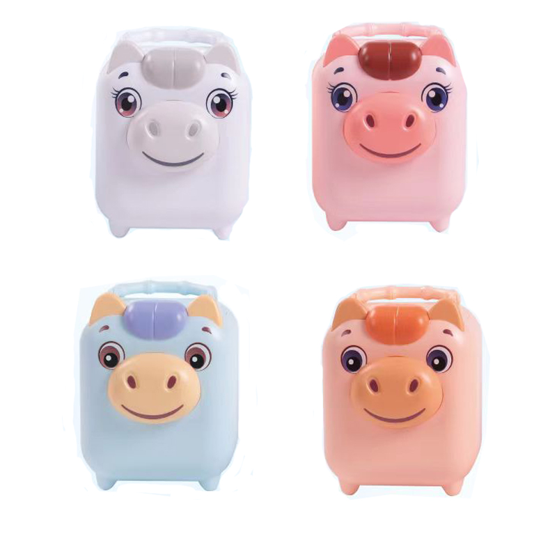 新款卡通动物造型储物盒储蓄罐马年儿童塑料存钱罐