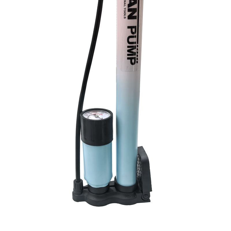 38QB floor-standing air pump with watch, basketball toy air pump, bicycle air pump, car air pump, portable household bicycle air pump Item Picture