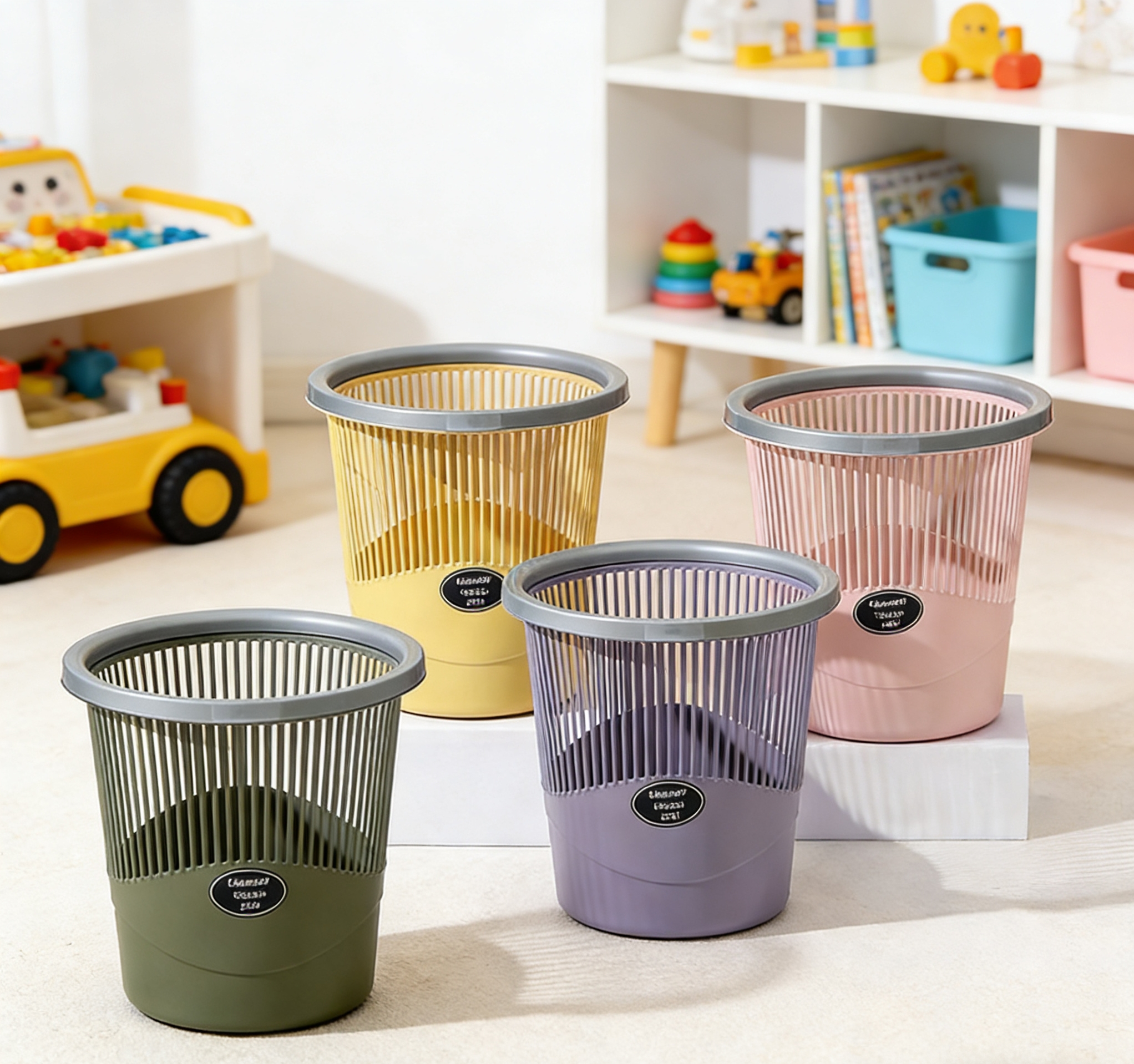 垃圾桶/笑脸垃圾桶/不弯腰垃圾桶/家用垃圾桶/不锈钢垃圾桶带盖产品图