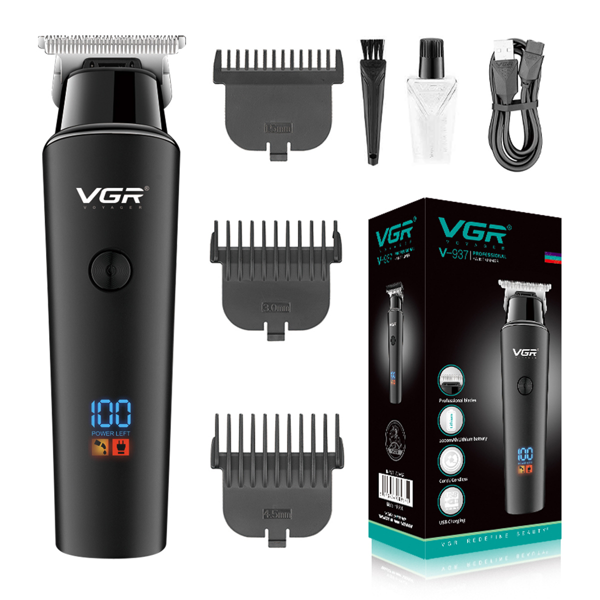VGR937 Cross-border new high-endurance electric clipper, specially designed for hair salons, oil hair shaver, engraving hair clipper, electric clipper