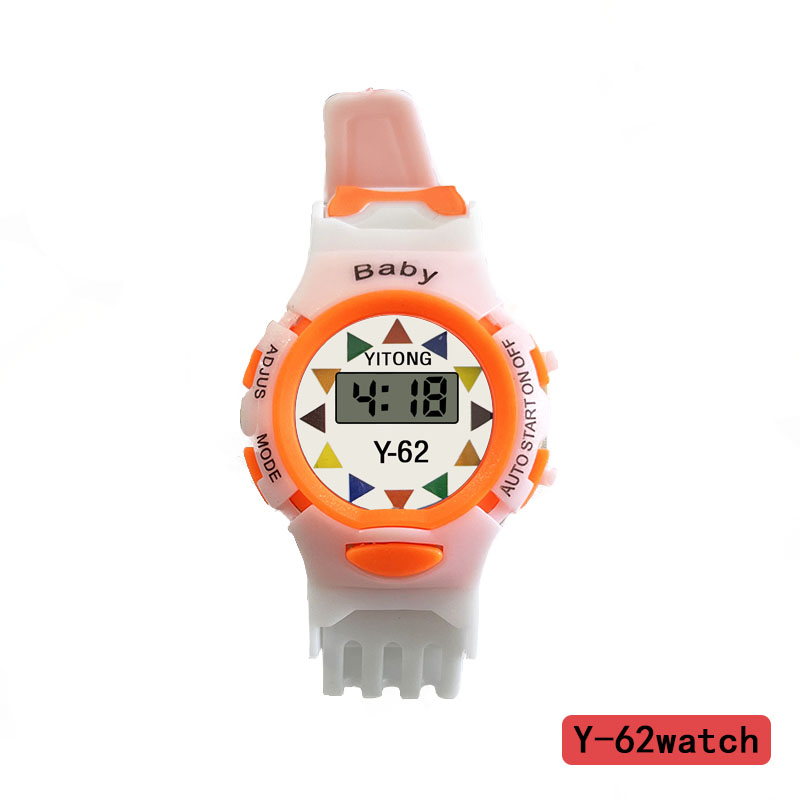 YITONG Y-62 electronic watch with high-definition display, multi-functional watch, sports and casual men's and women's models, specially designed for cute kids! The colorful printed children's electronic watch features a variety of color combinations and cute printed characters Application Scenario