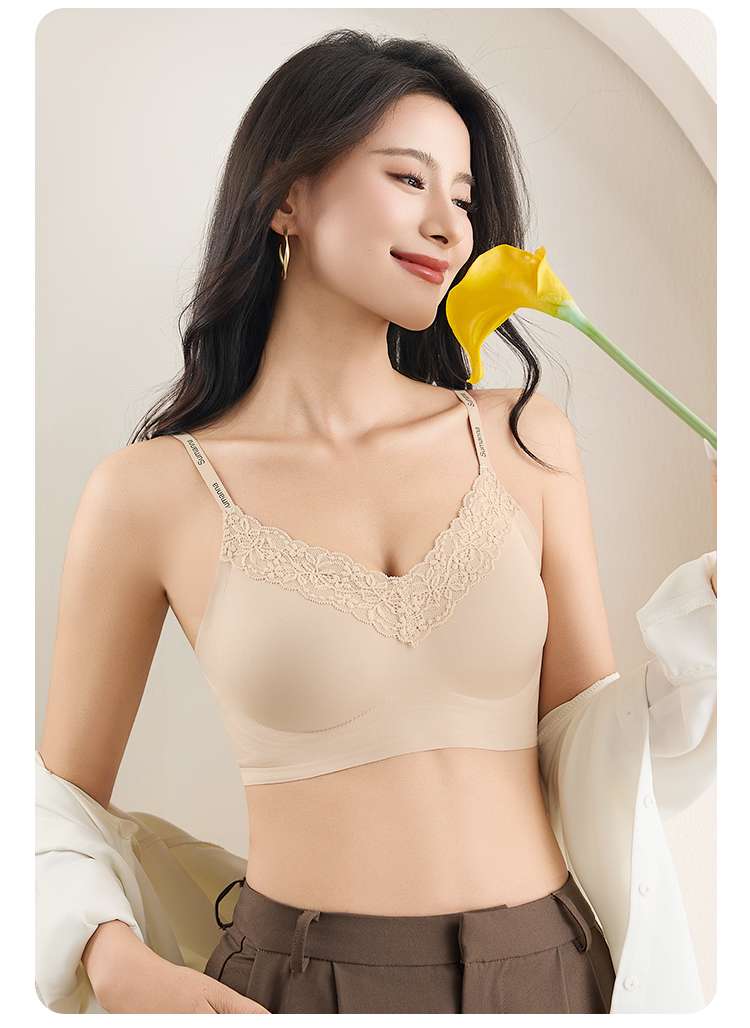 C07# Lace jelly strip soft support bra underwear Pure sensual underwear Specification image