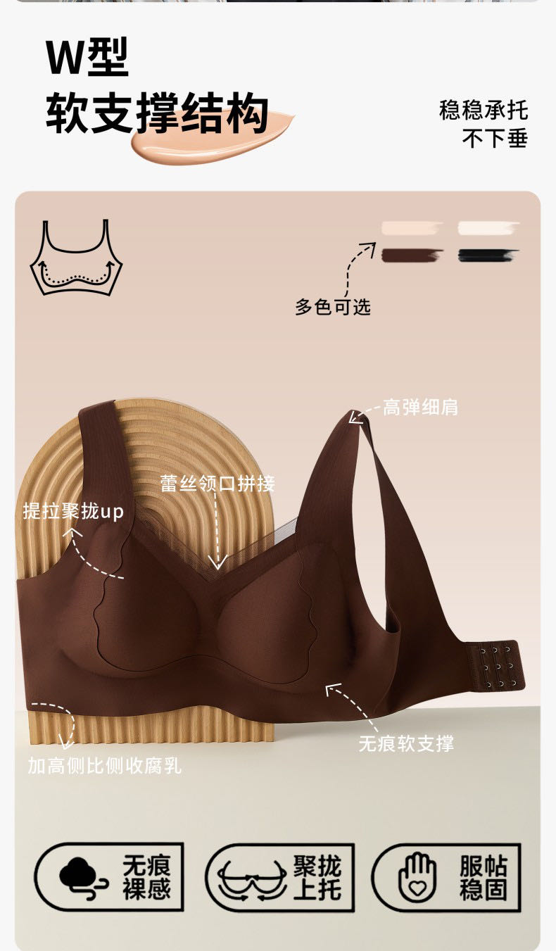 7A Antibacterial, contactless, soft-supported bra, pure lingerie bra detail image 14