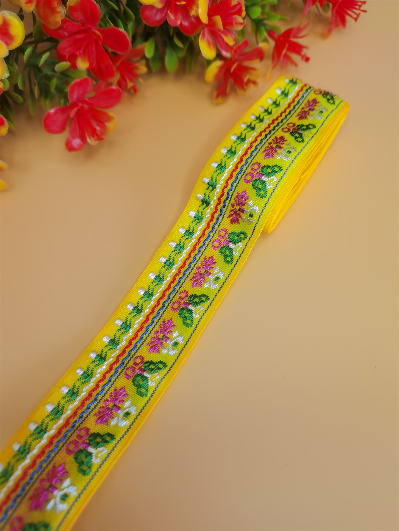 织带印字/织带/缎带/珍珠纹尼龙织带/美国纹织带白底实物图