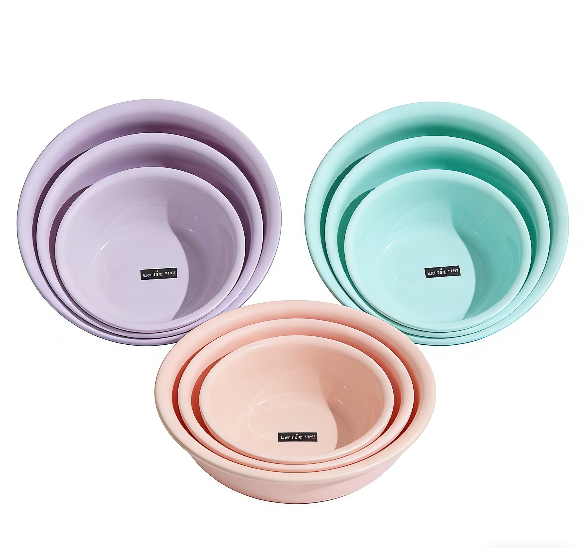 Wholesale of multi-functional plastic washbasins in various sizes and colors, household daily necessities. Wholesale of multi-functional washbasins for washing faces and vegetables in various sizes details Picture
