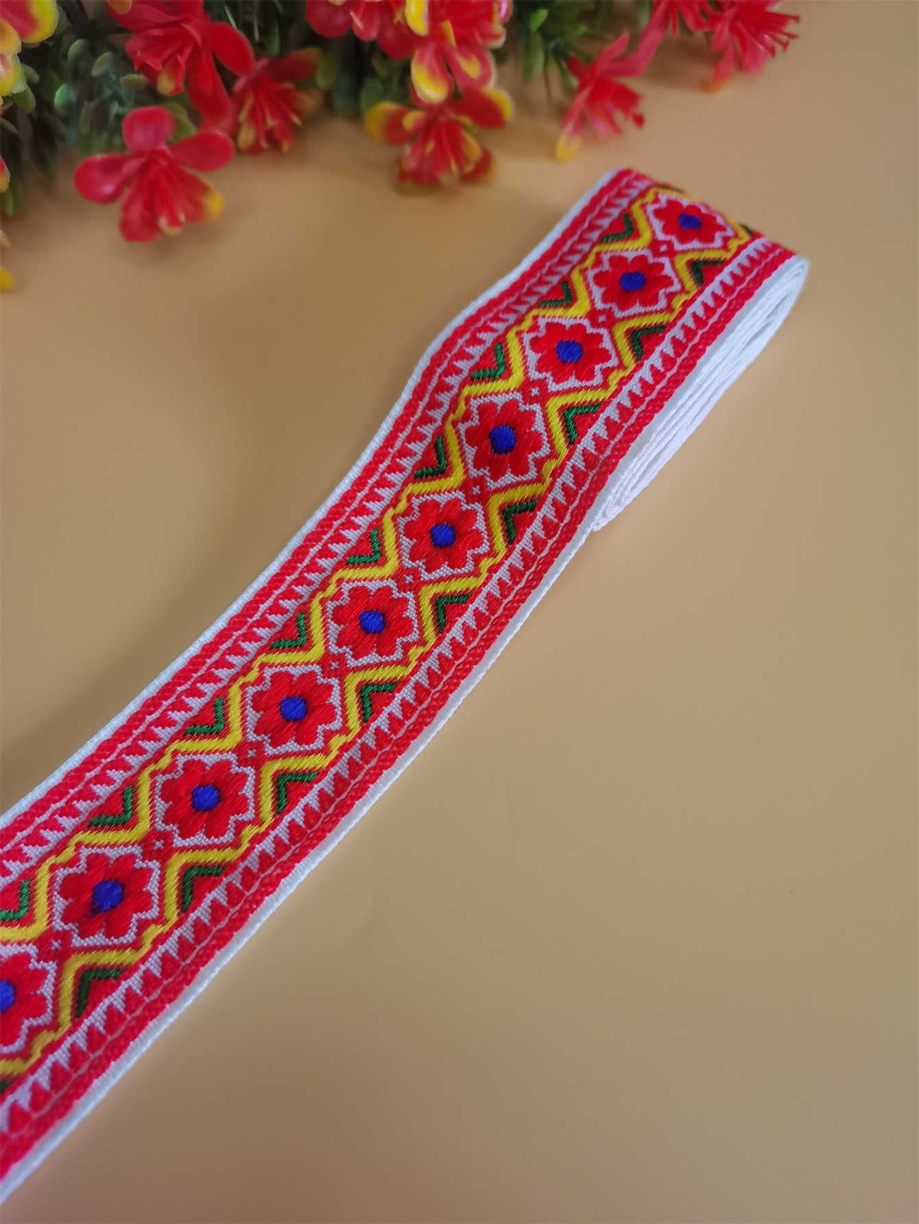 织带印字/织带/缎带/珍珠纹尼龙织带/美国纹织带白底实物图