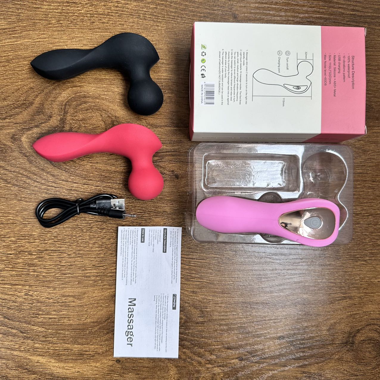 The Dolphin massager is a powerful multi-functional massage device that soothes and relaxes the body. It is a portable home massager Specification image