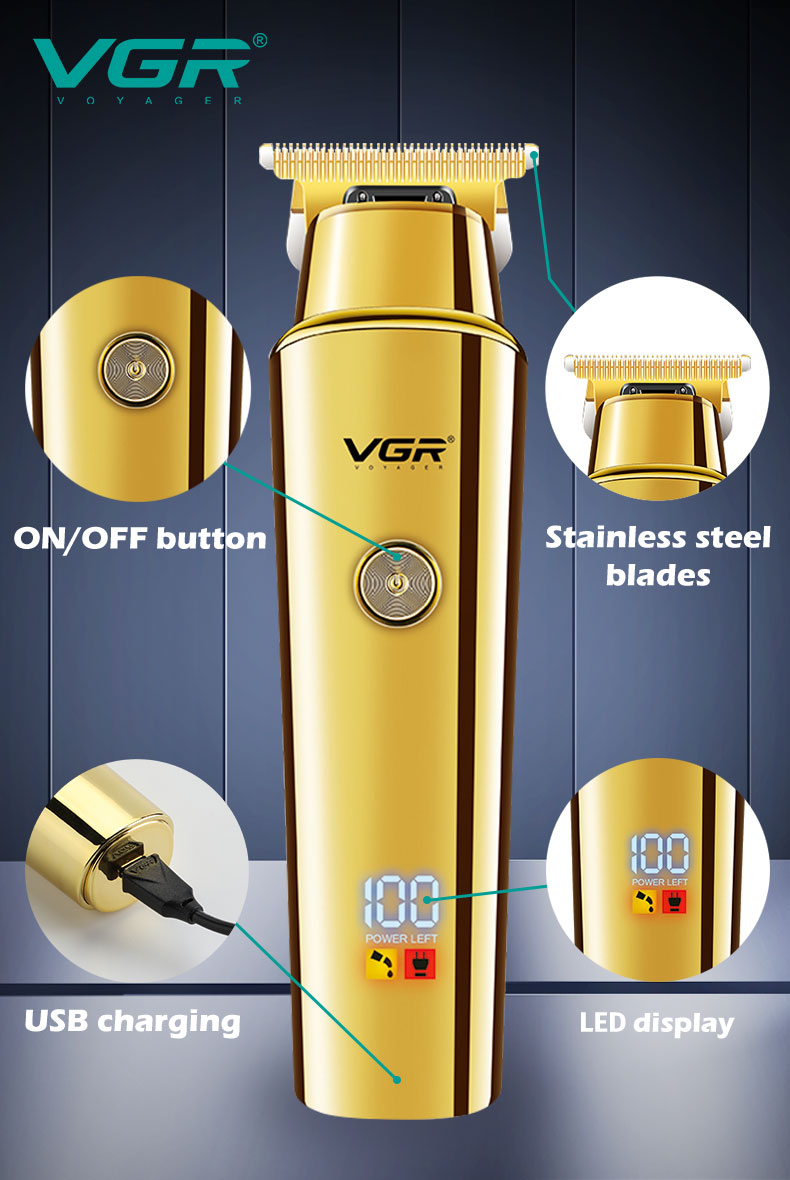 VGR947理發(fā)器電推剪批發(fā)家用電動頭發(fā)修剪器液晶數(shù)顯雕刻理發(fā)推剪詳情3
