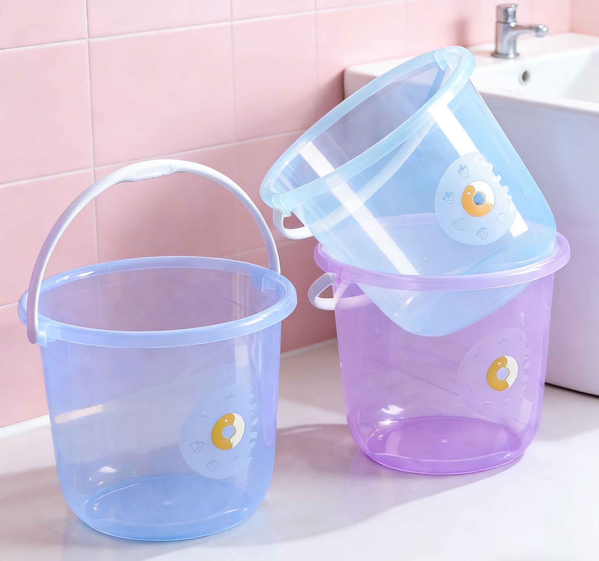 Recommended best-selling transparent water buckets: A multi-functional home cleaning and storage tool that combines good looks and practicality. Wholesale new transparent water buckets are selling well, suitable for kitchens, bathrooms, and balconies. Portable items available in multiple colors at an extremely cost-effective price details Picture
