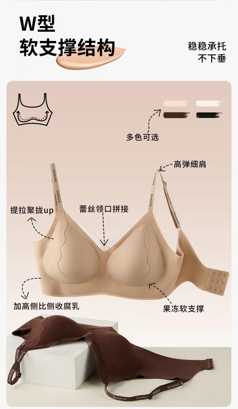 7A Antibacterial, contactless, soft-supported bra underwear, pure sensual underwear undefined