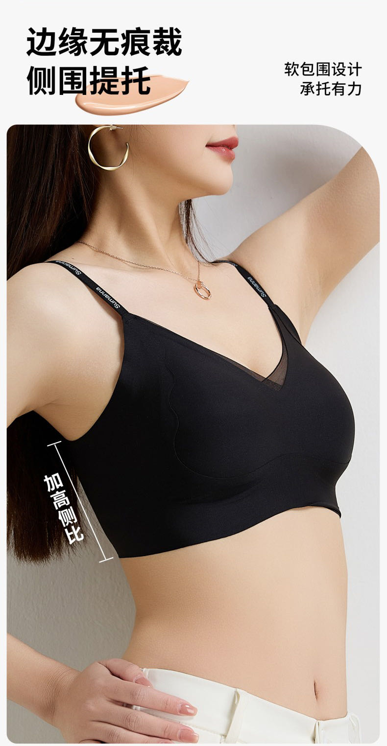 7A Antibacterial, contactless, soft-supported bra underwear, pure sensual underwear details Picture