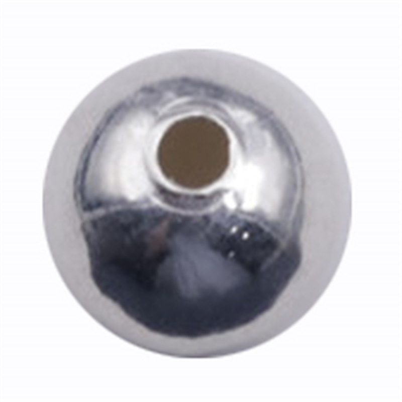 s925 sterling silver beads, loose beads, round beads, smooth beads, handcrafted diy braiding rope rings, bracelets, necklaces, accessories manufacturer wholesale Item Picture