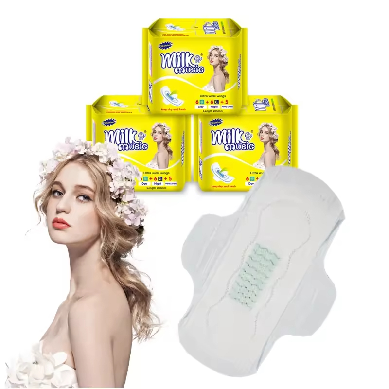Milk Music女性卫生巾卫生护垫制造商 卫生巾批发