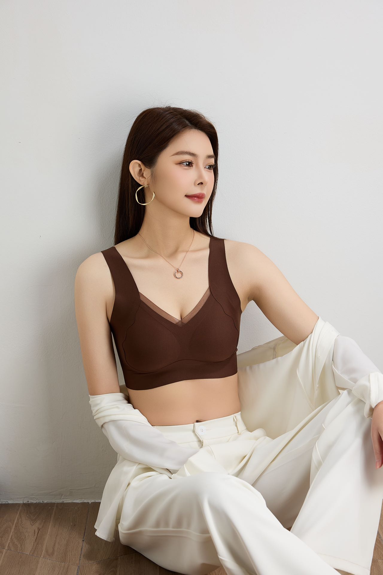 7A Antibacterial, contactless, soft-supported bra, pure lingerie bra detail image 8