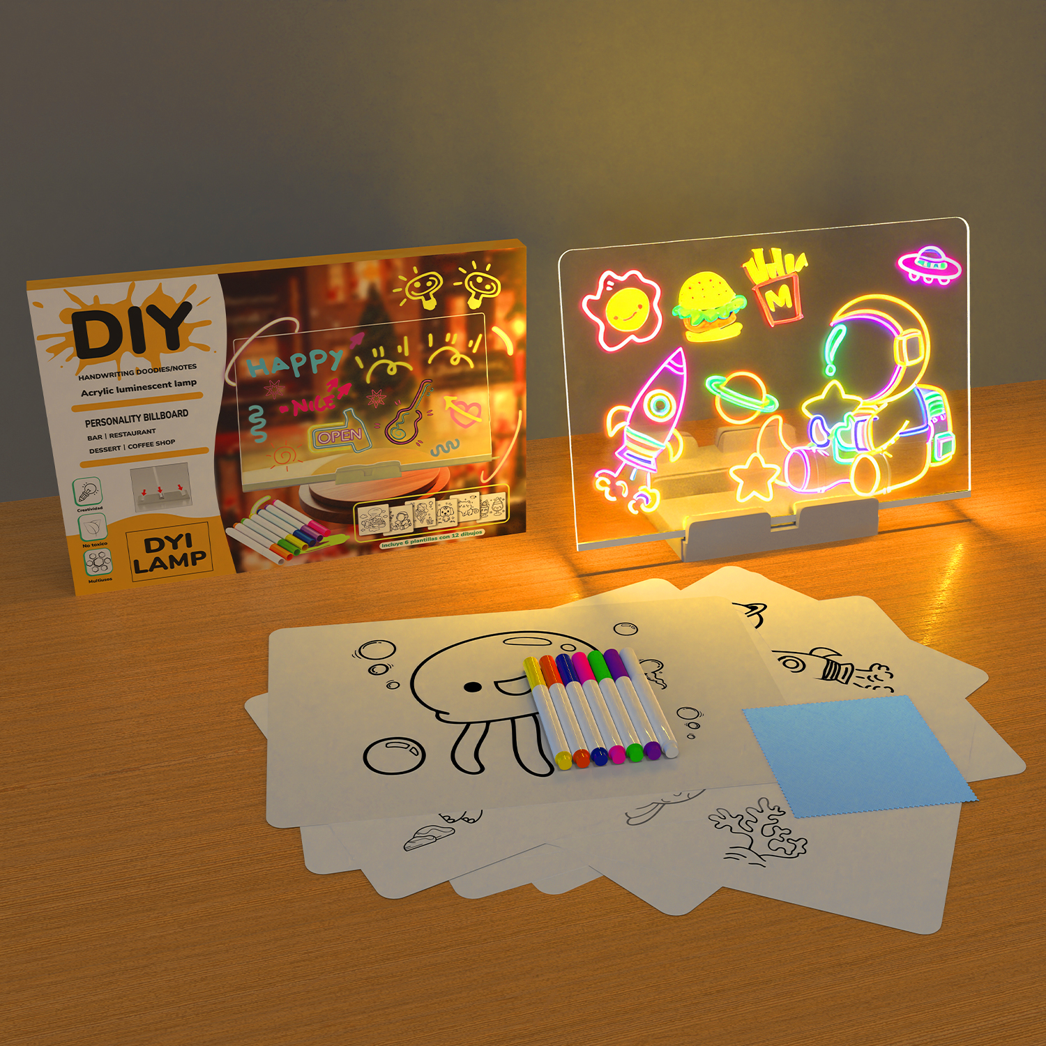 DIY3020儿童手写荧光画板创意小玩具百变玩具