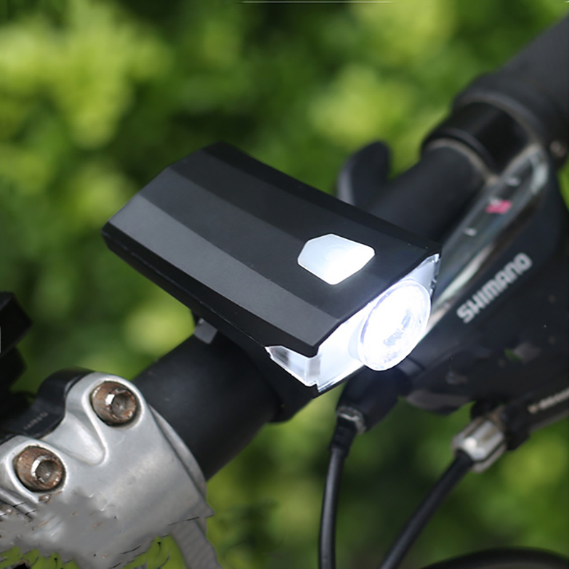 098#充电德规前灯USB塑料充电前灯自行车前灯单车骑行照明前灯夜骑行强光手电筒