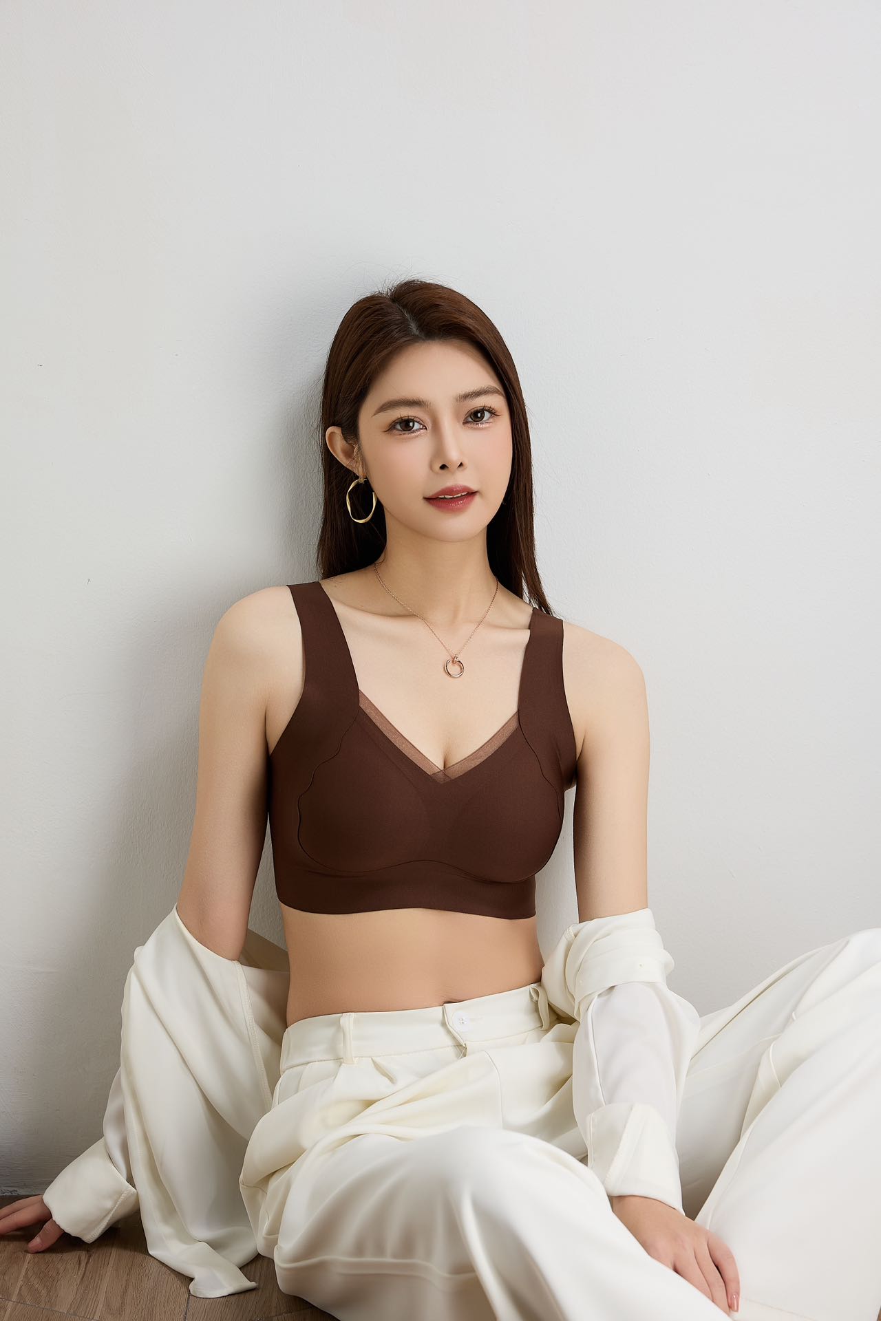 7A Antibacterial, contactless, soft-supported bra, pure lingerie bra detail image 9